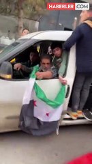 Esad Rejiminin Devrilmesini Kutlayan Suriyelilerin Araç Yolunu Keserek Protesto Eden Şahıs Gözaltına Alındı