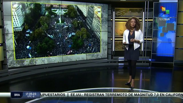 Centrales obreras en Argentina se movilizan en contra de las políticas de Milei