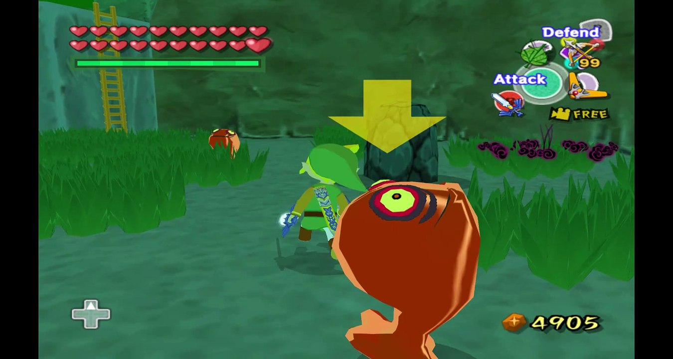 Wind Waker. I_SubAN room 2. Adding regular small rocks on the Krock00 coords