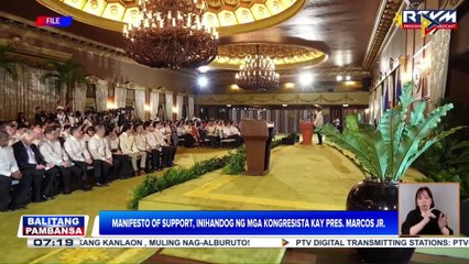 Manifesto of support, inihandog ng mga kongresista kay PBBM