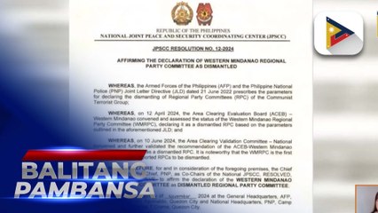 Zamboanga peninsula, idineklarang ‘insurgency-free’ ng JRTF-ELCAC