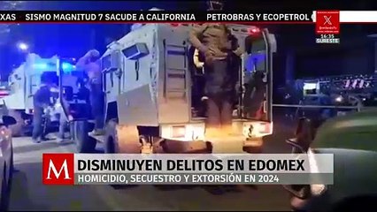 A la baja los delitos de alto impacto en el Estado de México durante 2024