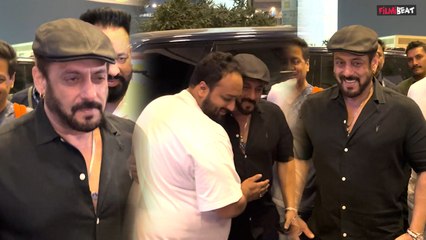 Salman Khan Bishnoi Gang की धमकियों के बीच Zeeshan के साथ Mumbai airport पर साथ में हुए spot !