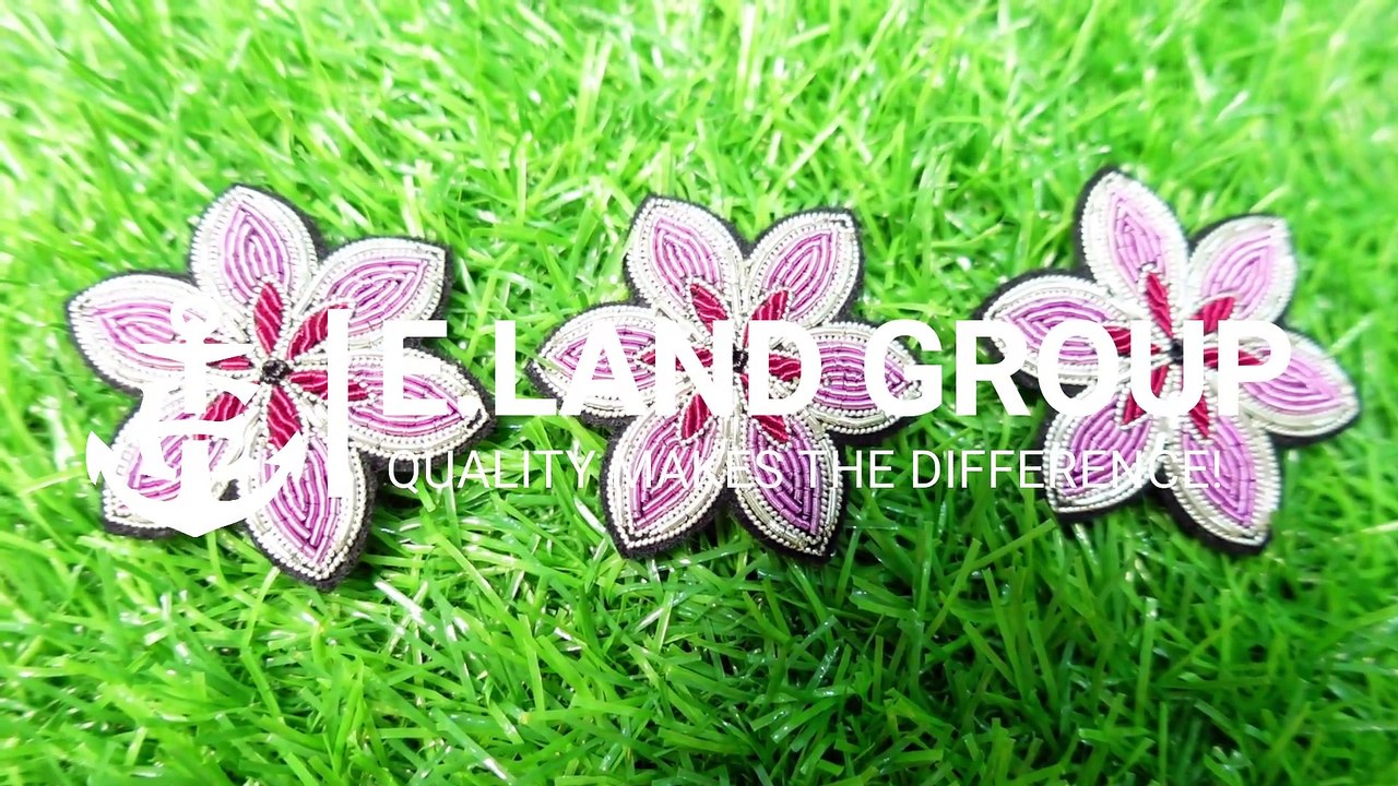 Hand Embroidery Bullion Brooches, Pakistan Brooch Manufacturers, Hand Embroidered Brooch