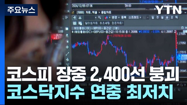 코스피 장중 2,400선 붕괴...코스닥지수 연중 최저치 / YTN