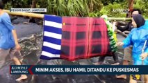 Minim Akses! Ibu Hamil Ditandu Terjang Ombak ke Puskesmas