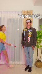 When your dad is a vending machine 😄 UNLIMITED CHOCOLATE!!