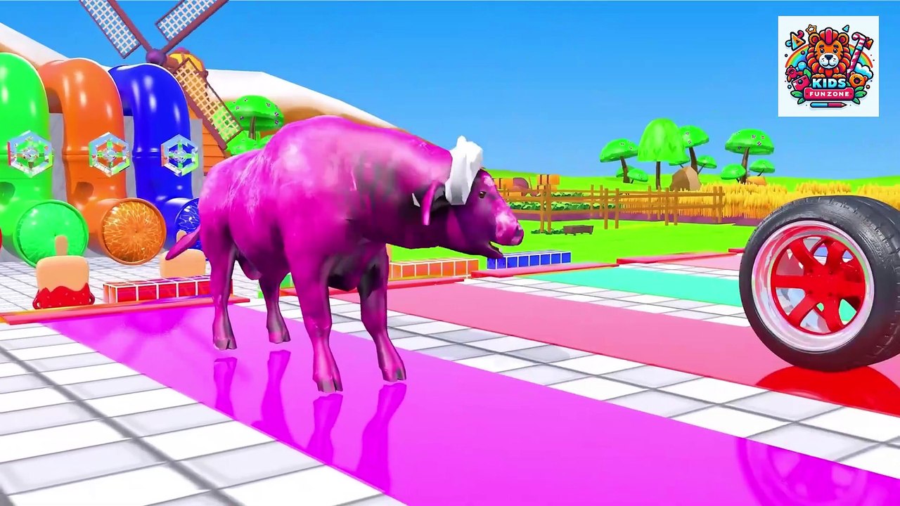 5 Giant Duck Cartoon: Cow Mammoth Dog T Rex Lion Tiger Funny 3d Mystery Box Animals Game