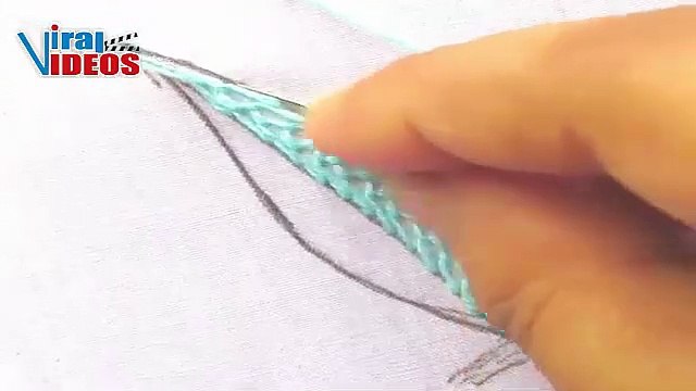 Leaf Stitches Basics Hand embroidery Stitching Design Tutorial