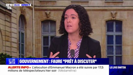 Pour Manon Aubry, Olivier Faure entre en négociation "en faisant lui-même des concessions"