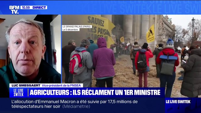 Pour Luc Smessaert (FNSEA), la censure du gouvernement de Michel Barnier n'a pas rendu service aux agriculteurs