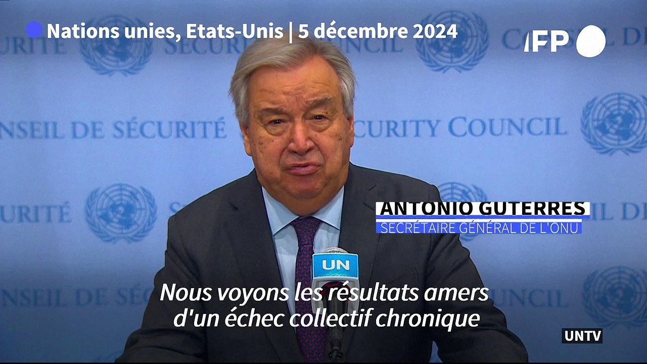 Le "carnage" en Syrie, résultat d'un "échec collectif chronique", dit le chef de l'ONU