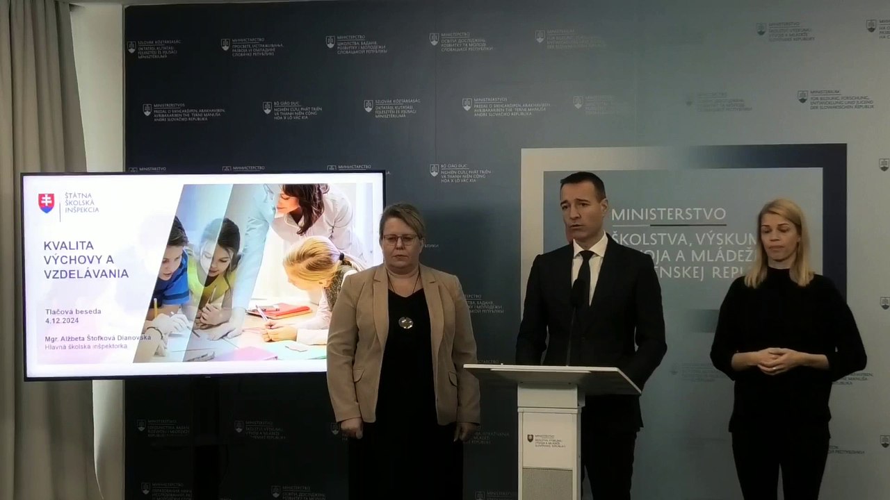 ZÁZNAM: T. Drucker: Najvážnejším problémom slovenských škôl je nízka úroveň učenia