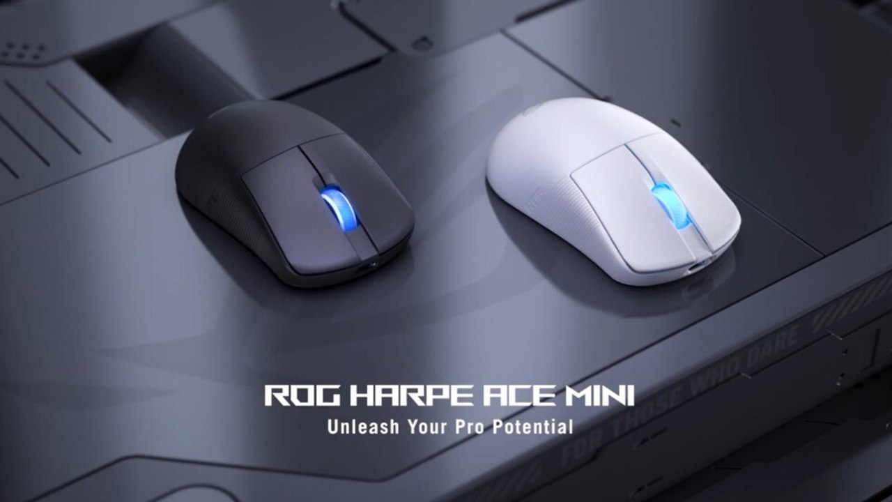Rog harpe ace mini: die beliebte gaming-maus gibt's jetzt auch im mini-format