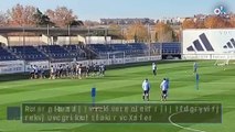 Alaba y Vinicius se entrenan junto a sus compañeros antes del partido contra el Girona