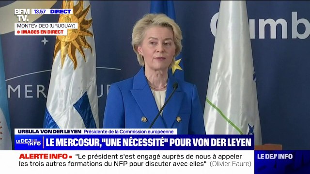 Mercosur: Cet accord est un accord gagnant-gagnant , rassure Ursula Von Der Layen, présidente de la Commission européenne