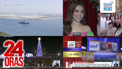 24 Oras: (Part 3) Programa ng DOLE para sa underemployment; naglalayag na warship ng USA malapit sa Spartly Islands; Kyline at Kobe, nasa meet the parents stage na; paskuhan sa UPLB; mga Kapuso program na pinarangalan sa ANAK TV Seal Awards, atbp