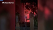 Incendio in via Sirani a Bologna, il video