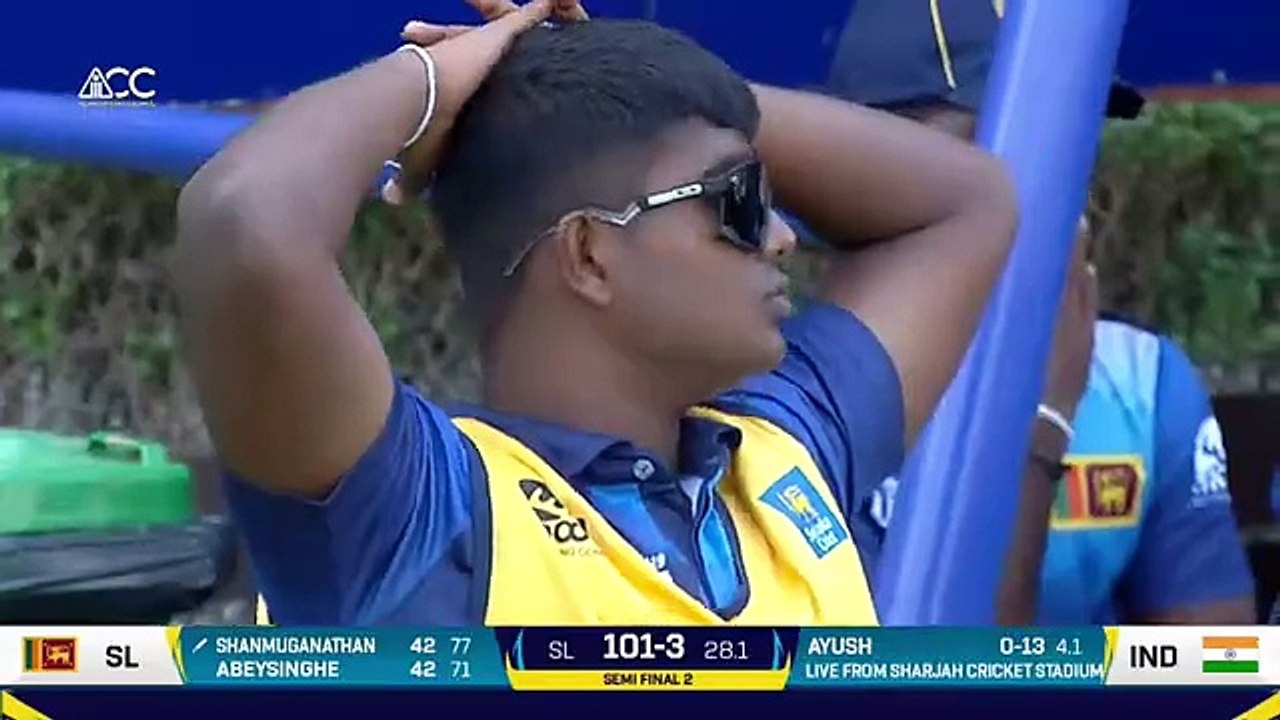 Sri Lanka U19 vs India U19 _ ACC Men s U19 Asia Cup _ Semi Final 2