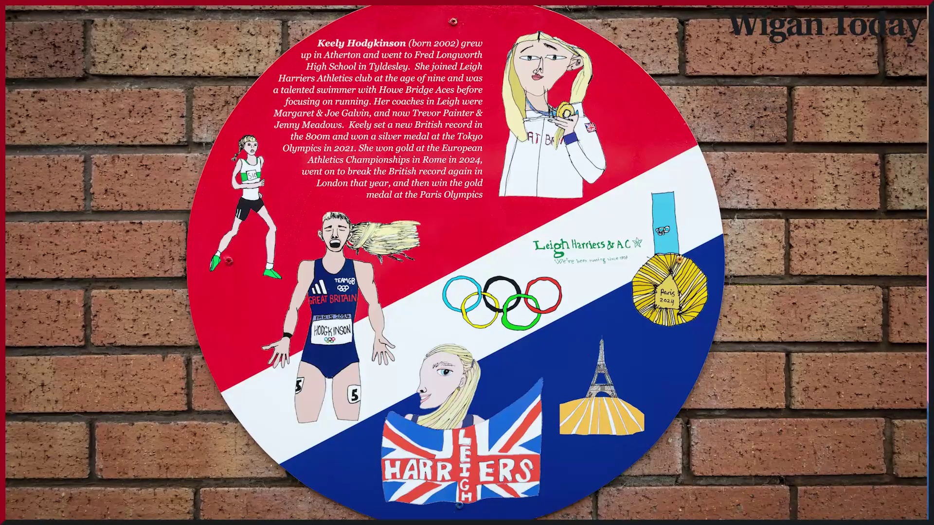 Keely Hodgkinson honoured on Wigan borough wall of fame