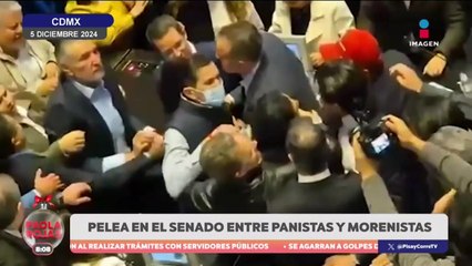 Se registra una riña en el senado entre panistas y morenistas
