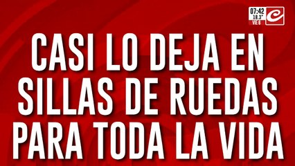 Fútbol violento: patada criminal casi lo deja lisiado para toda la vida
