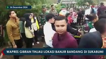 Momen Wapres Gibran Naik Motor Tinjau Lokasi Banjir Bandang di Sukabumi