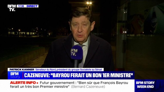Patrick Kanner (PS) confirme très solennellement que les socialistes ne participeraient pas à un gouvernement mené par François Bayrou