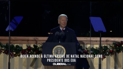 Biden acende a última Árvore de Natal Nacional como presidente dos EUA