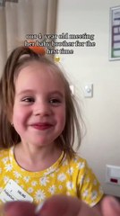 Four-year-old girl is meeting her baby brother for the first time!