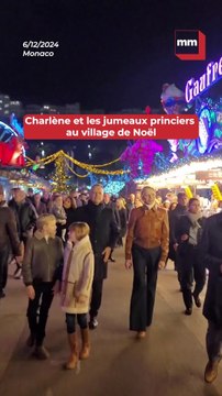 Monaco : la princesse Charlène et les jumeaux princiers inaugurent le village de Noël