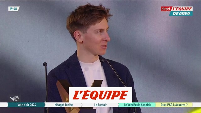 Pogacar sacré Vélo d'Or 2024 après son incroyable saison - Cyclisme - Vélo d'Or 2024