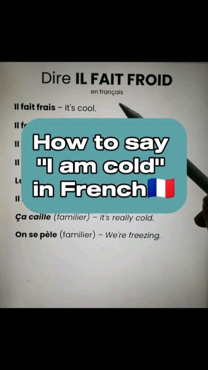 How to say "I am cold" in French🇨🇵|Learn and speak french with Alain and Moh😀 #learnfrench