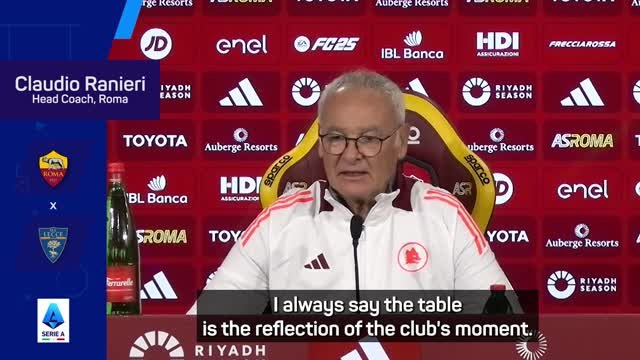 Roma must fight to avoid relegation zone - Ranieri