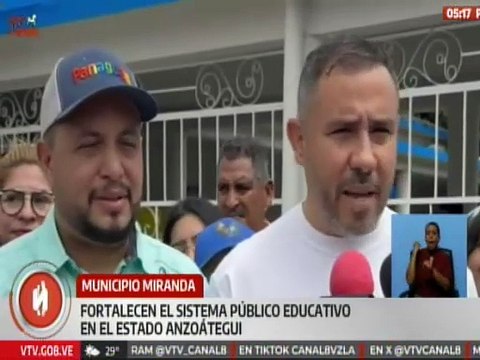 Anzoátegui | Estudiantes son beneficiados con recuperación de espacios escolares