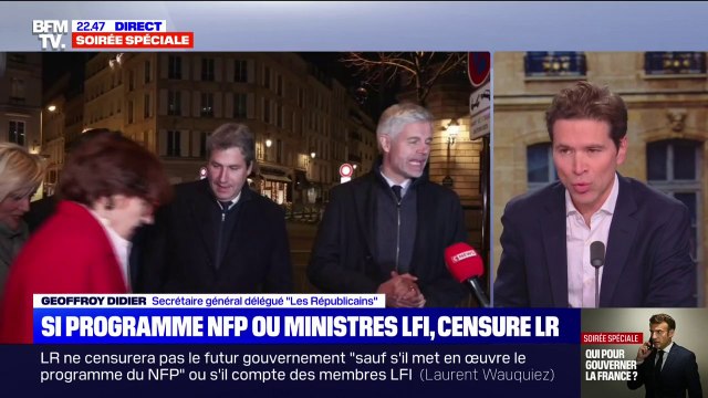 Gouvernement: L'objectif est de faire en sorte de perdre le moins de temps possible jusqu'à l'inéluctable prochaine dissolution , estime Geoffroy Didier (LR)