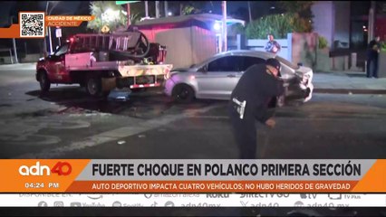 Fuerte choque deja varios lesionados en calles de la colonia Polanco