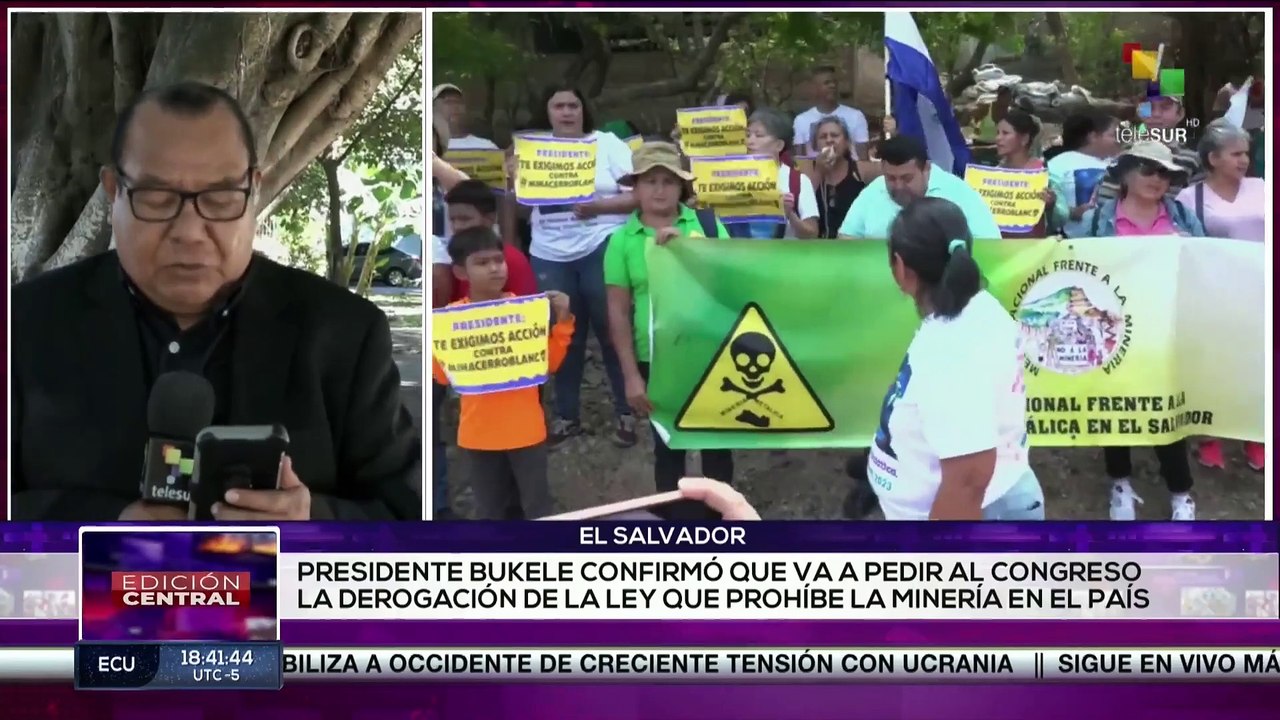 Pdte. Nayib Bukele solicitará al congreso la anulación de la ley que prohíbe la explotación minera