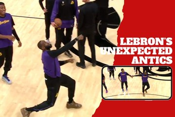 LeBron James stuns fans with unpredictable moves during shootaround
