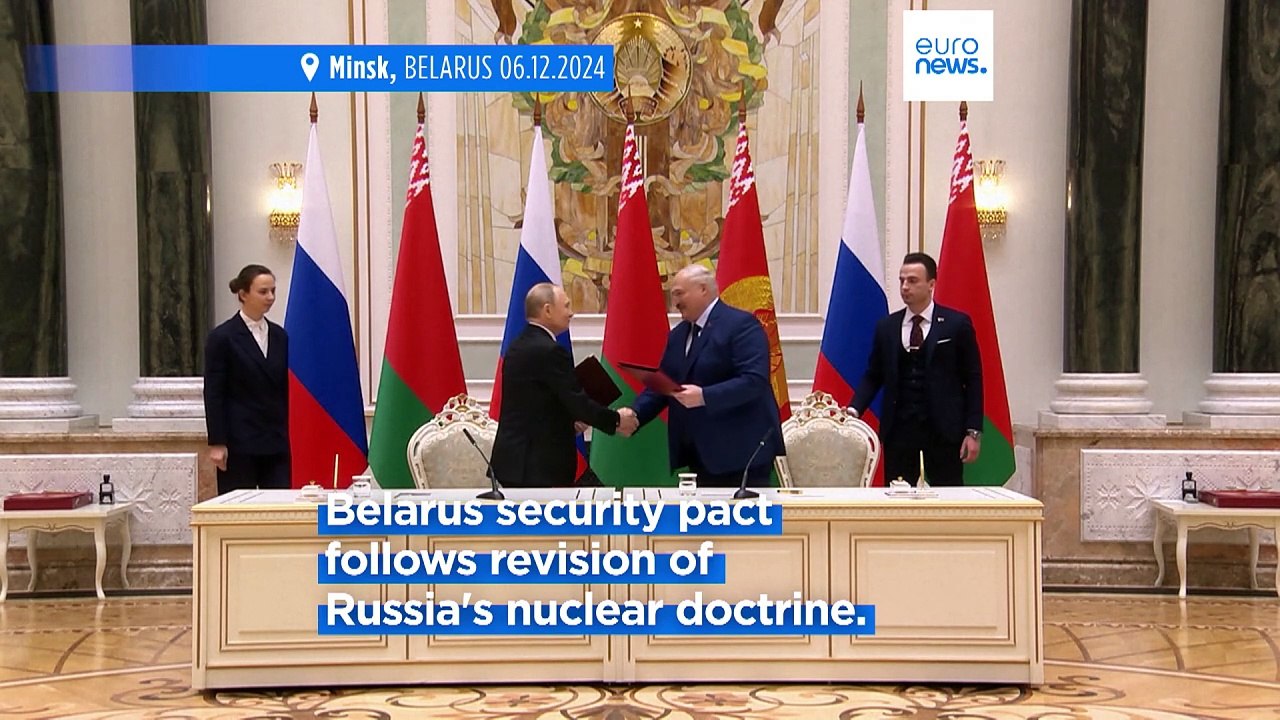 Putin signs security treaty with Belarus including possible use of nuclear weapons