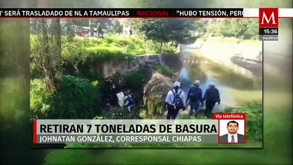 Sacan 7 toneladas de basura de los humedales de San Cristóbal en Chiapas