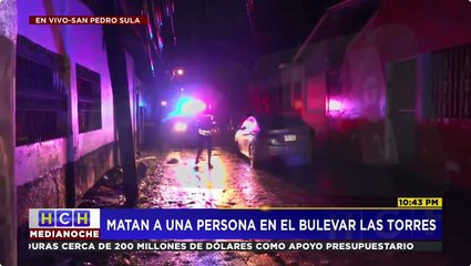 Ultiman a un hombre en el bulevar Las Torres de San Pedro Sula