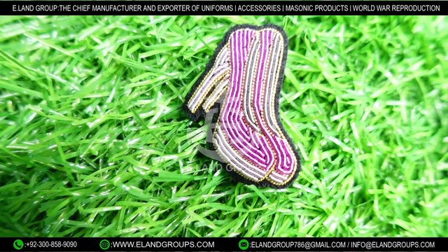 Wholesale Fashion Bullion Brooch, Hand embroidered brooches, Fashion Handmade Embroidery heels