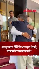 जितेंद्र आव्हाड यांनी शिंदेंच्या आमदाराला मिठी मारली