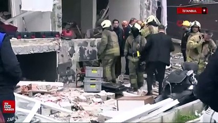 Beylikdüzü'nde binadaki doğalgaz patlama anı