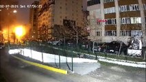 İstanbul'da 14 katlı binadaki patlama kamerada