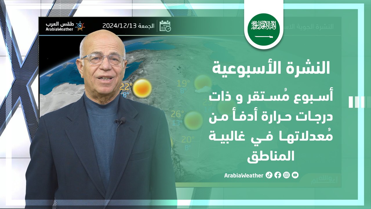 السعودية | الأحول الجوية المتوقعة خلال أيام هذا الأسبوع في مختلف أنحاء المملكة عبر النشرة الجوية !