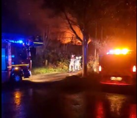 Incendie près d'une salle des fêtes à Laignelet