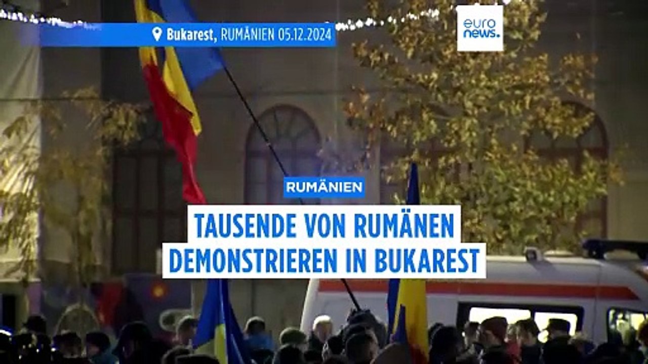 Bald wird in Rumänien gewählt und in Bukarest demonstrieren Menschen gegen einen Rechtsruck