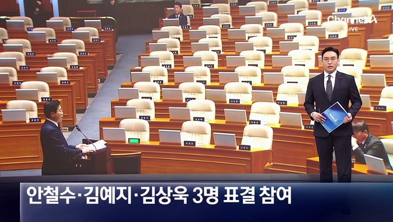 국민의힘, 안철수·김예지·김상욱 3명 표결 참여